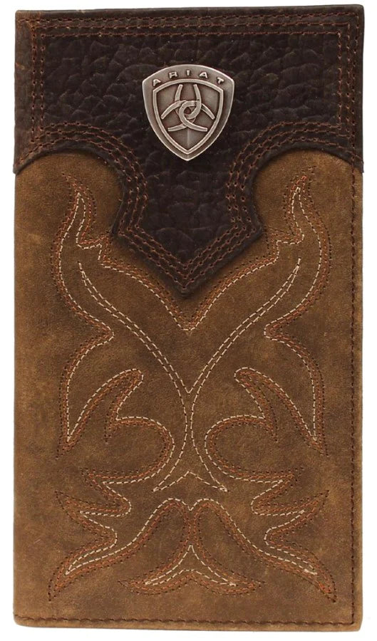 Ariat Brown Boot Stitch Rodeo Wallet