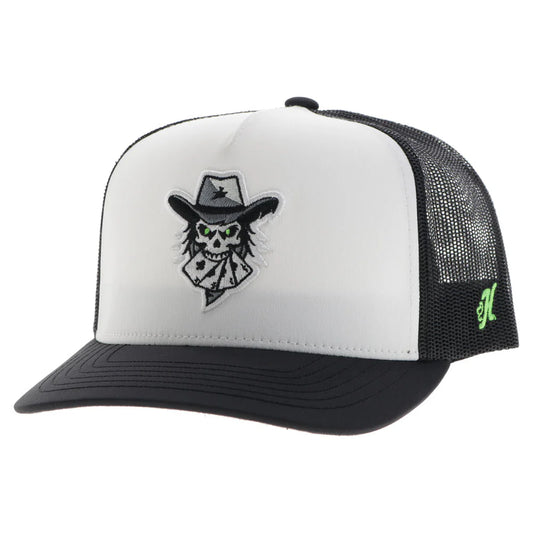 Hooey Ball Cap "Austin Gamblers" Hat White and Black with Black and White Logo Patch