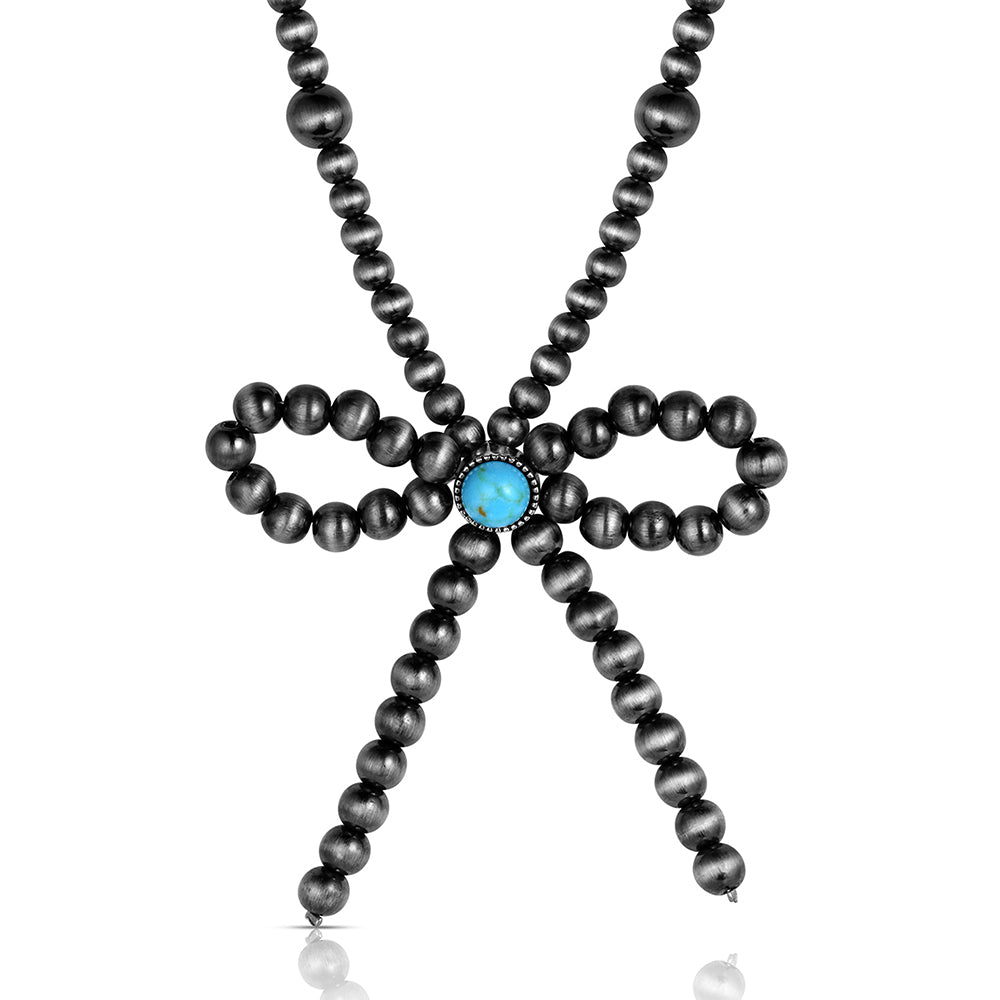 Montana Silversmith Forever Tied Beaded Bow Necklace