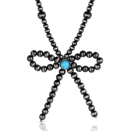 Montana Silversmith Forever Tied Beaded Bow Necklace