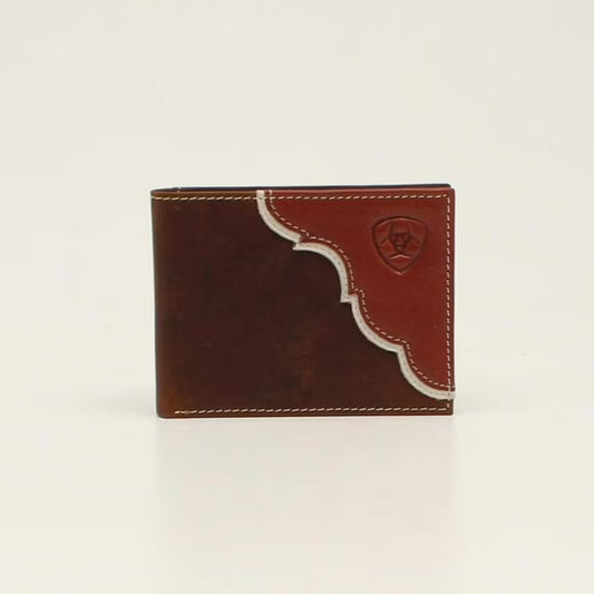 Ariat Men's Embossed Shield Logo Bifold Wallet