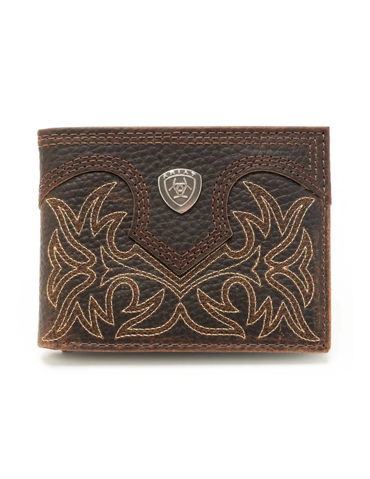 Ariat Bifold Boot Stitch Leather Wallet