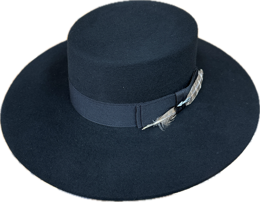 Stetson Felt Flat Brim Black Folklore Hat