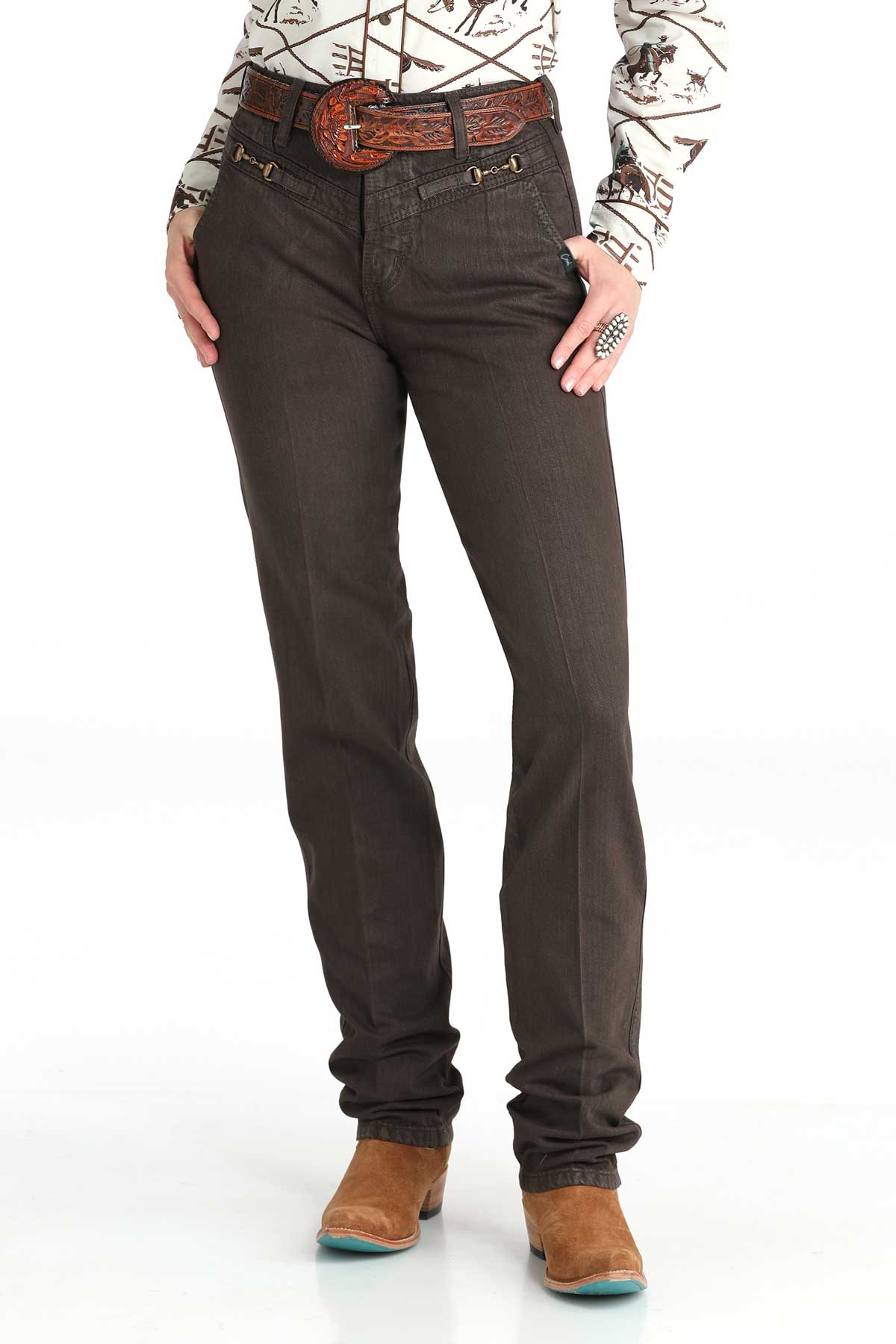 Cruel Denim Women's Quinn Brown Tapered Jean