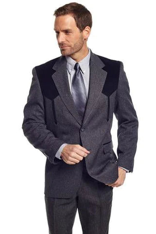 Circle S Blazer Sport Coat - Heather Charcoal