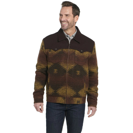 Cripple Creek Men's Two-Toned Navajo Zip CCP Golden Brown