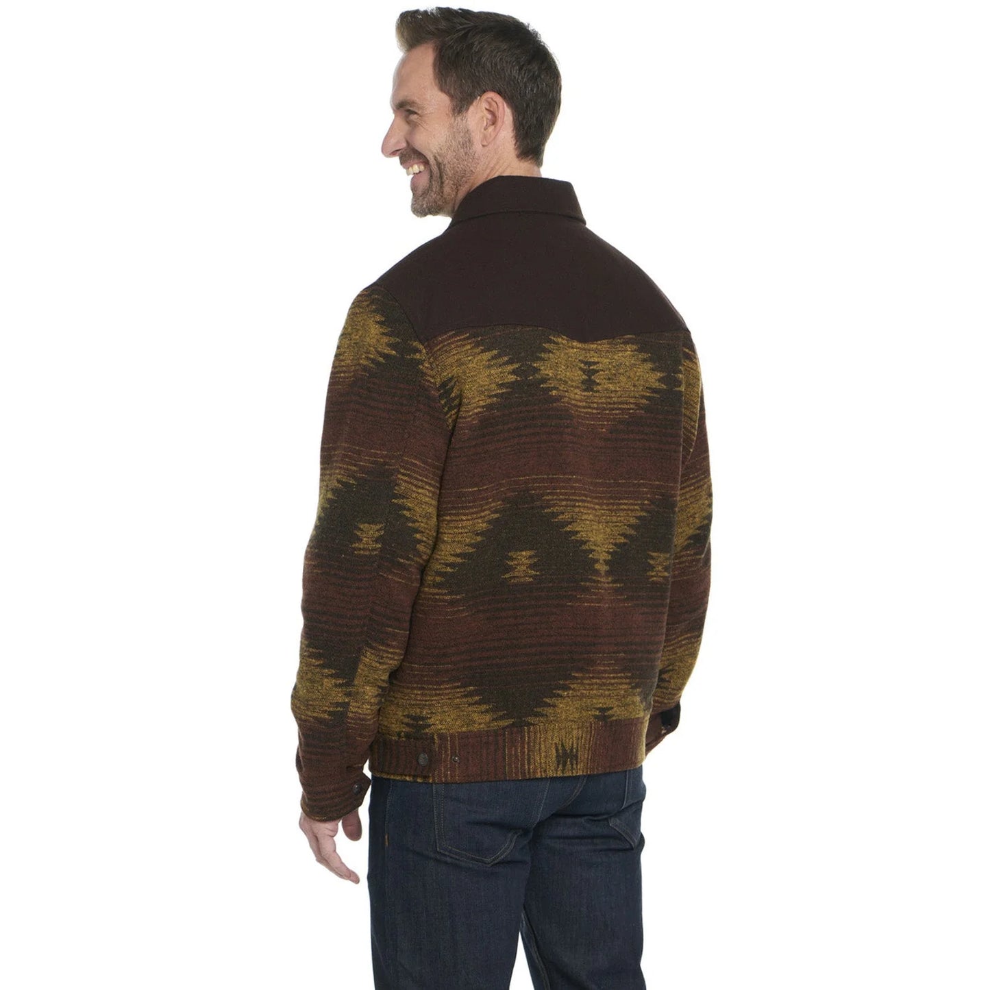 Cripple Creek Men's Two-Toned Navajo Zip CCP Golden Brown