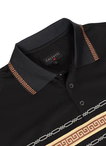 Calvetti Men's Polo Shirt Black