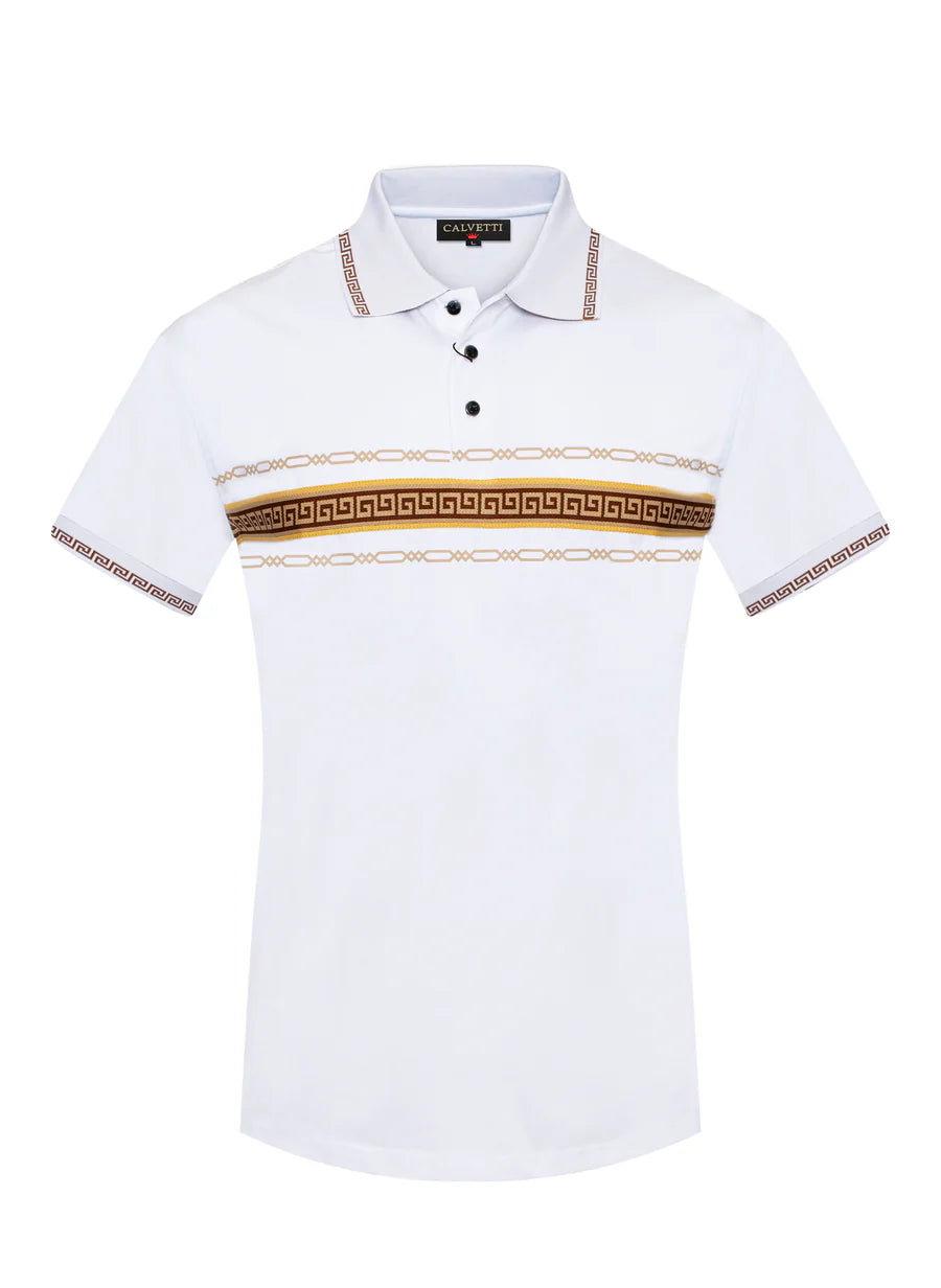 Calvetti Men's Polo Shirt White