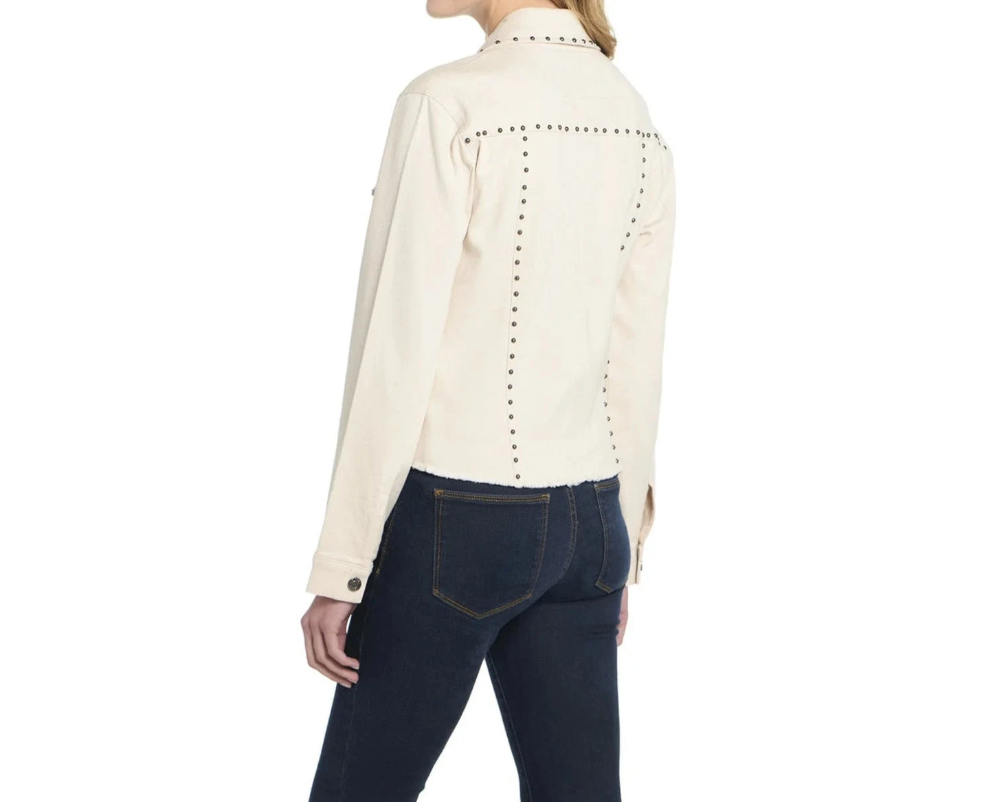 Cripple Creek Women's Unlined Studded Pebblebrook Cotton Blend Jacket