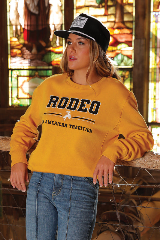 Cruel Denim Women's Yellow Rodeo Sweatshirt