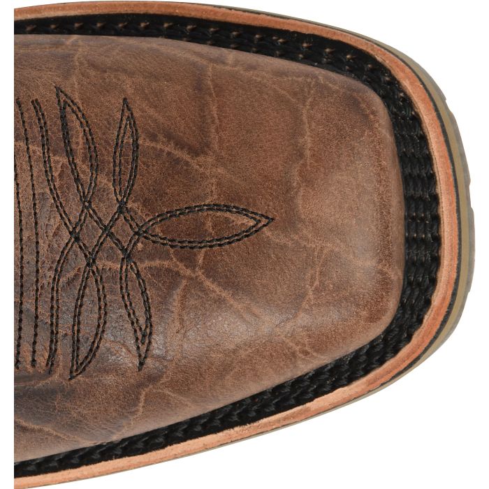 Double H Men's Boots - Grissom Brown & Black Wide Square Toe Boots