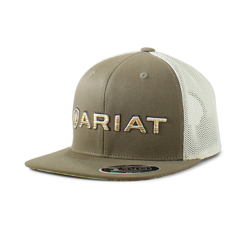 Ariat Ball Cap Olive Green Serape Logo