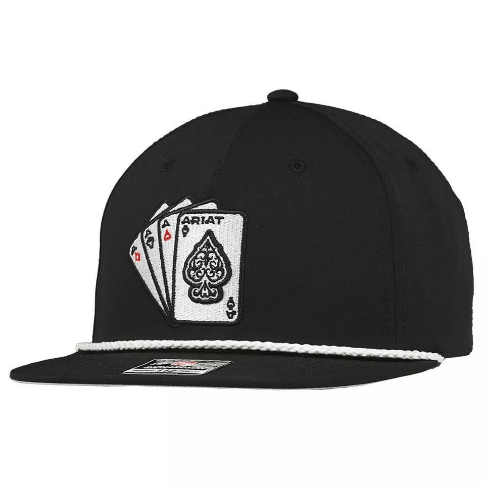 Ariat Embroidered Black Playing Cards Cap