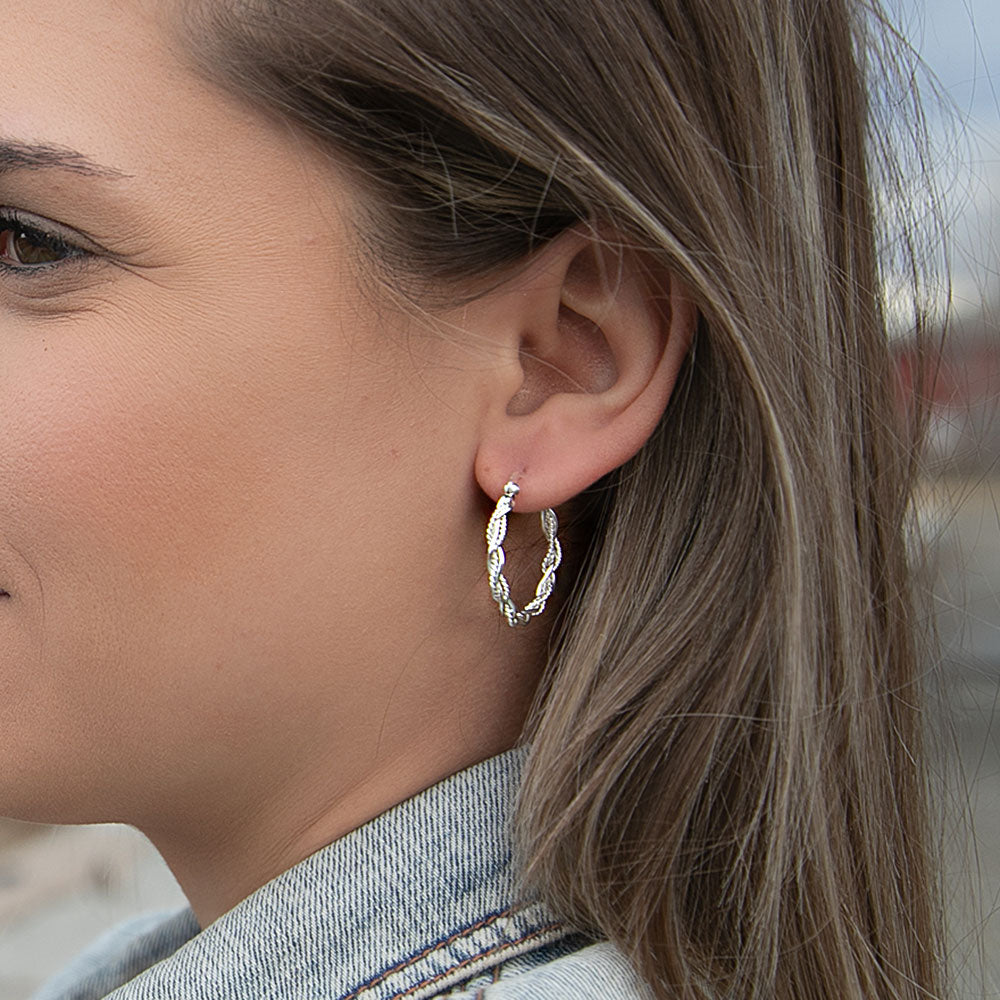 Montana Silversmith Braided Rope Hoop Earrings