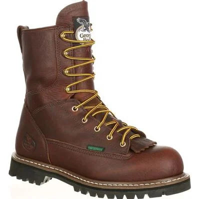 Georgia Men's Boots - Steel Toe Waterproof Lace to Toe Work Boot