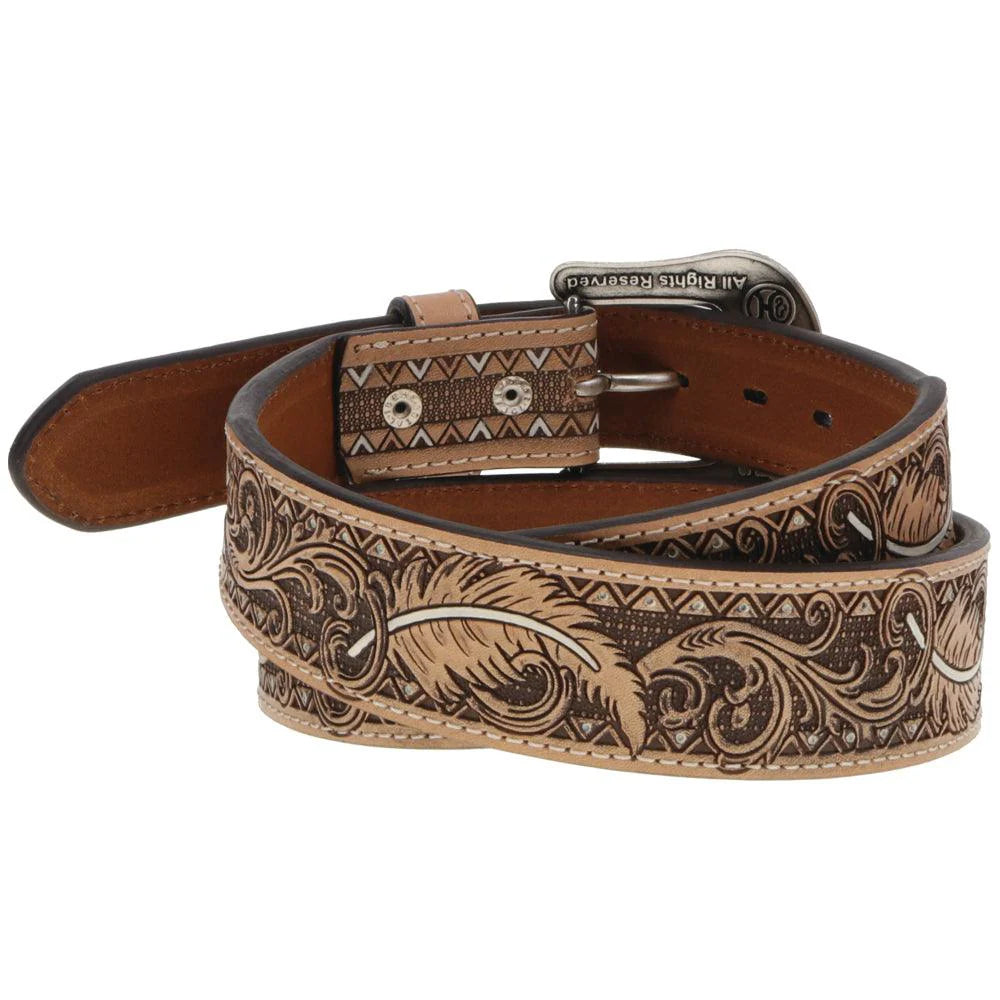 Hooey "War Paint" Belt in Natural, Brown, and Ivory