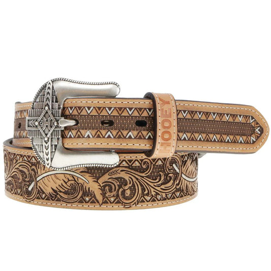 Hooey "War Paint" Belt in Natural, Brown, and Ivory