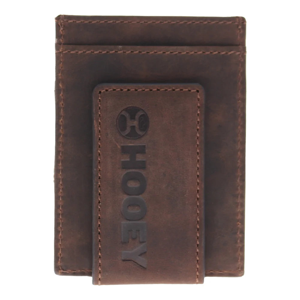 Hooey Wyatt Money Clip Brown Leather