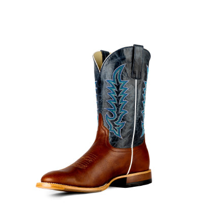 Horse Power Men's Boots - Cognac Belton/Navy Round Toe