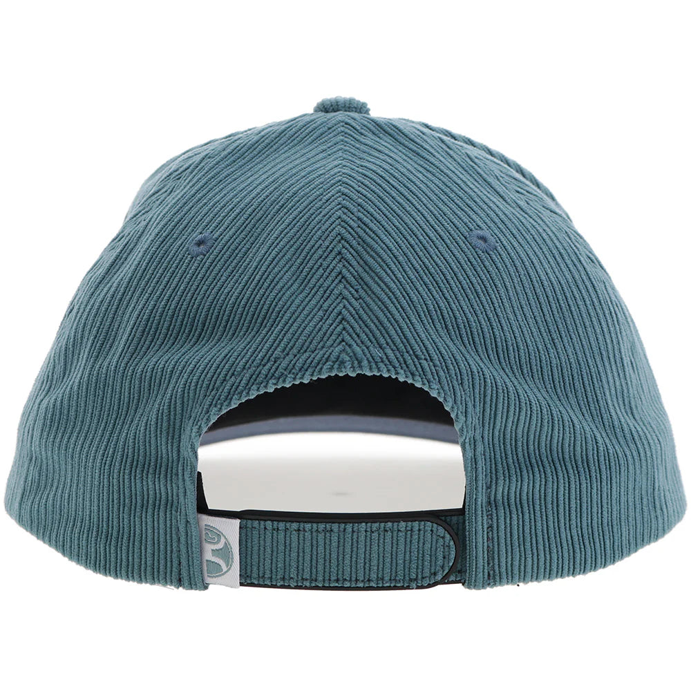 Hooey Ball Cap Teal Corduroy with White, Teal and Tan Patch