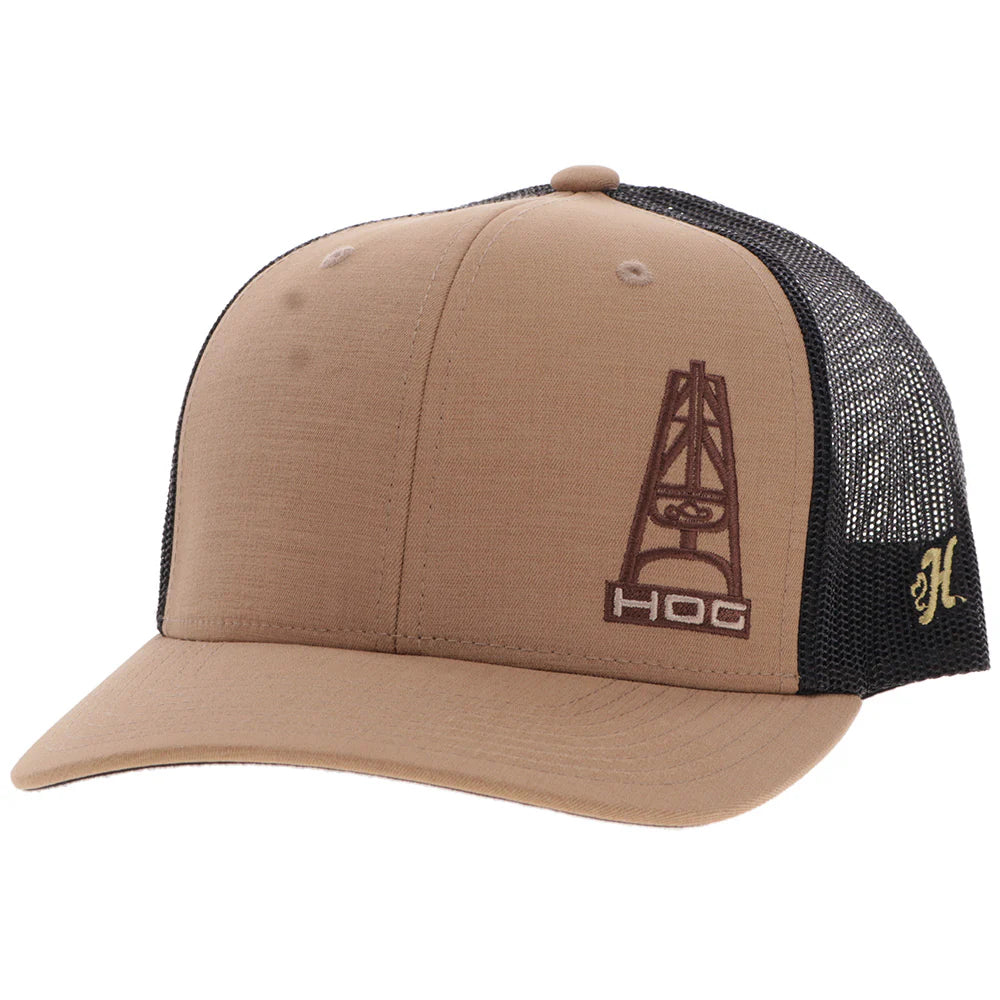 Hooey Ball Cap "HOG" Tan and Brown with Brown Logo