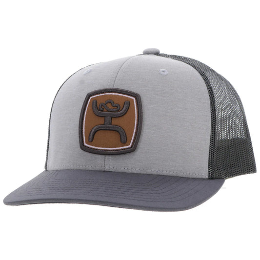 Hooey Ball Cap "Zenith" Hat Grey with Brown Hooey Logo