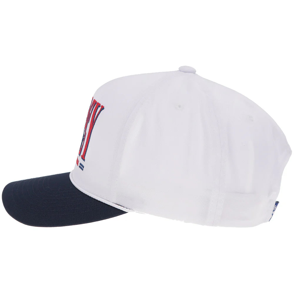 Hooey Ball Cap "Wild Ride" White, Red and Navy with Hooey Embroidered Logo