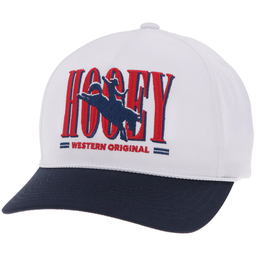 Hooey Ball Cap "Wild Ride" White, Red and Navy with Hooey Embroidered Logo
