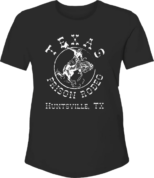 Hooey Women's T-Shirt - Texas Prison Rodeo Graphic "Black"