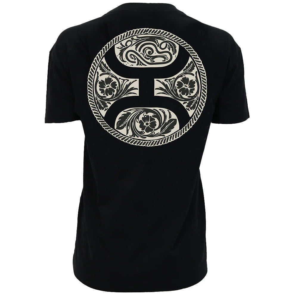 Hooey Women's "Concho" Black with White Hooey Logo T-Shirt