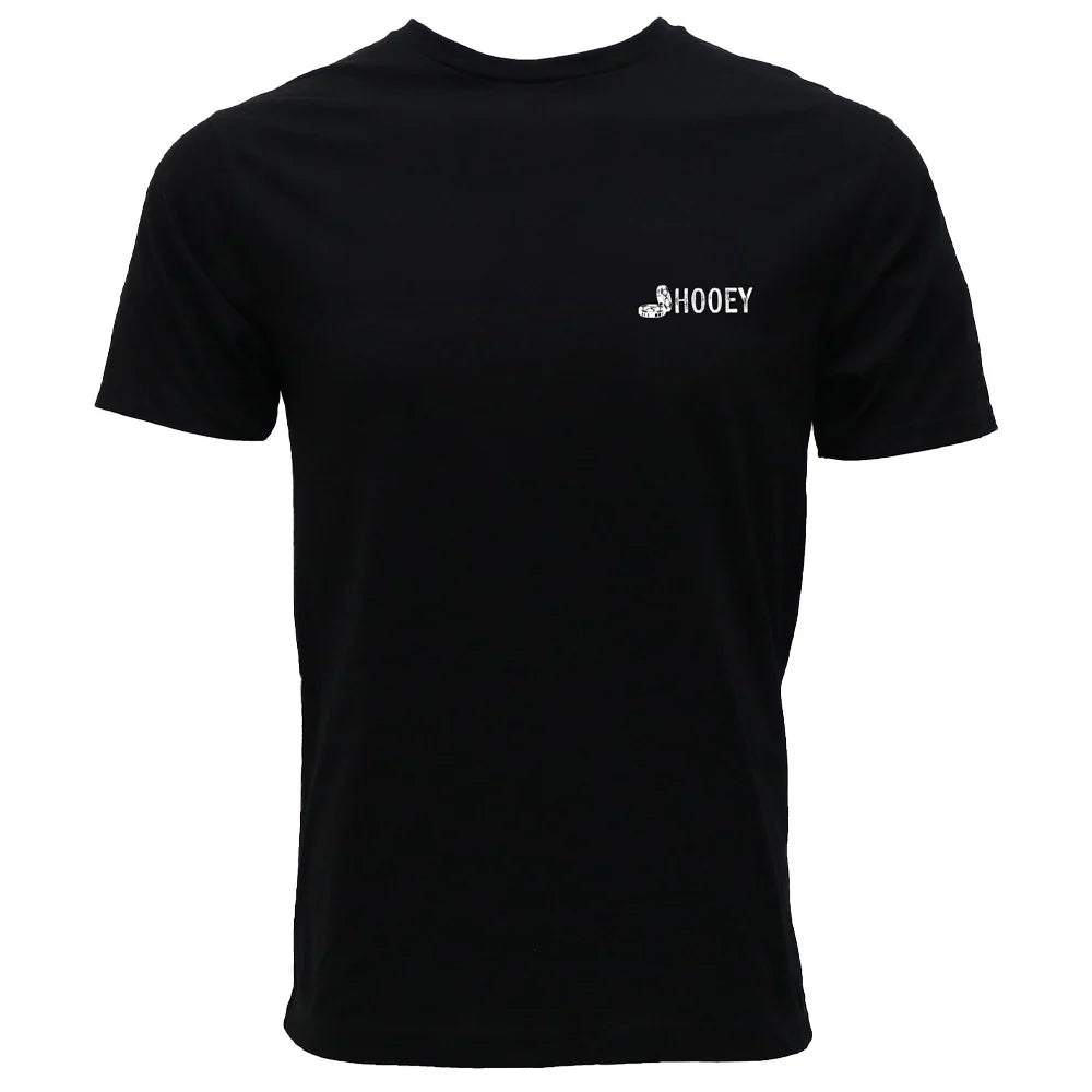 Hooey Men's "Gambler" Black with Grey and White Card Logo T-Shirt
