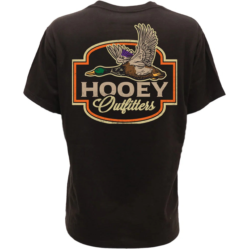 Hooey Men's Flock Shot Hooey Outfitters T-Shirt Dark Brown with Bird Logo