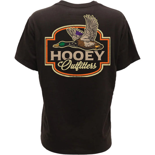 Hooey Men's Flock Shot Hooey Outfitters T-Shirt Dark Brown with Bird Logo