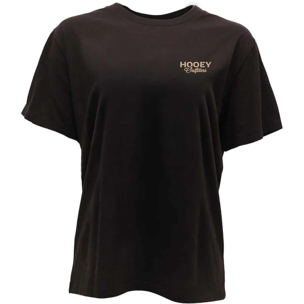Hooey Men's Flock Shot Hooey Outfitters T-Shirt Dark Brown with Bird Logo
