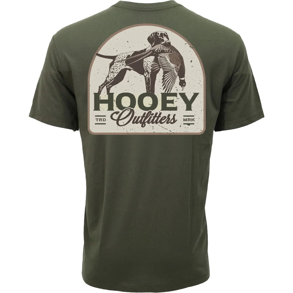 Hooey Men's Remi Outfitters T-Shirt Green with Bird Dog Logo