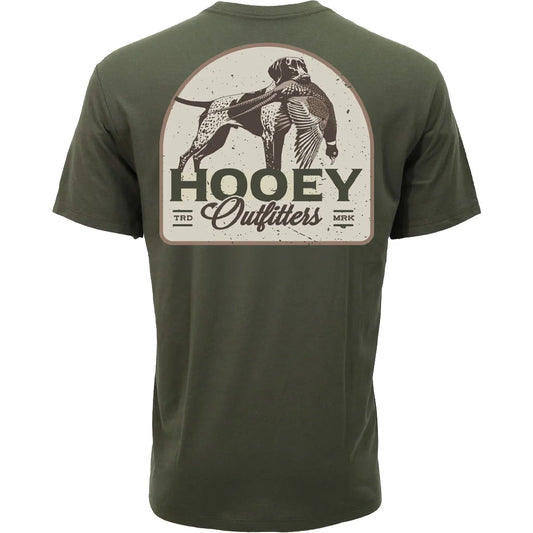 Hooey Men's Remi Outfitters T-Shirt Green with Bird Dog Logo