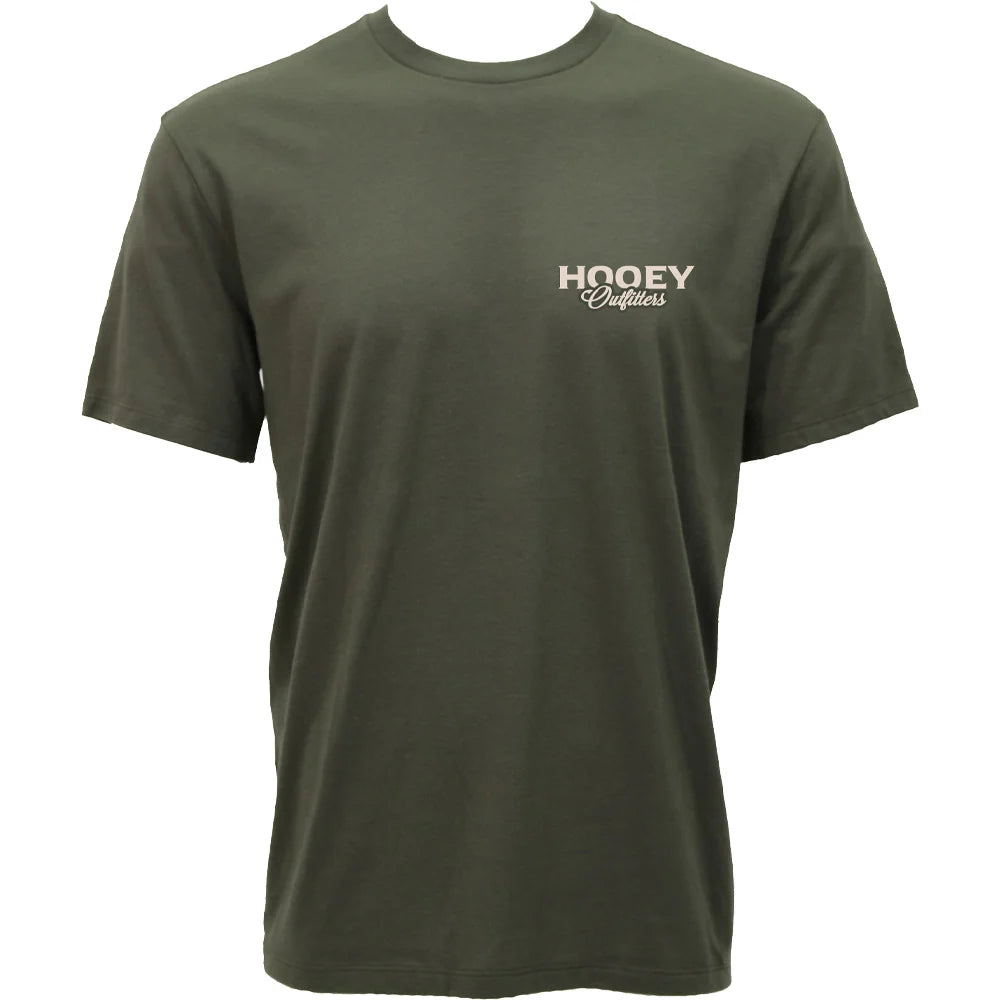Hooey Men's Remi Outfitters T-Shirt Green with Bird Dog Logo