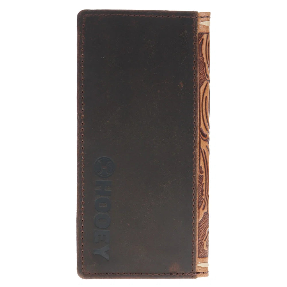 Hooey Tuff Rodeo Wallet Tan and Brown Leather