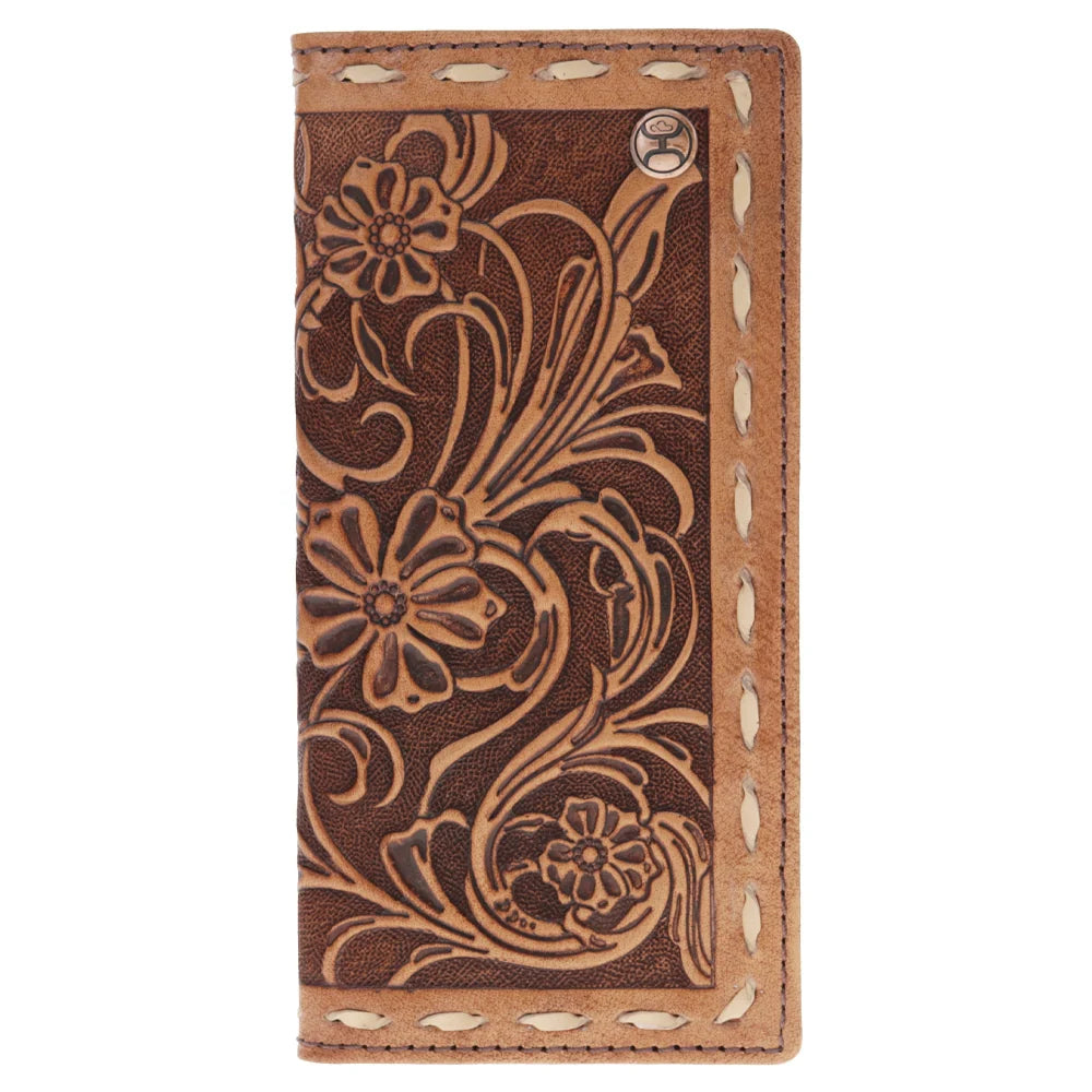 Hooey Tuff Rodeo Wallet Tan and Brown Leather