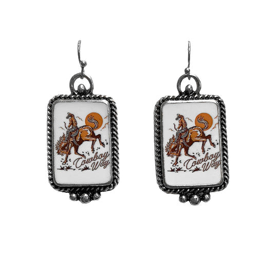 Silver Strike Cowboy Way Earring