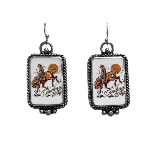 Silver Strike Cowboy Way Earring