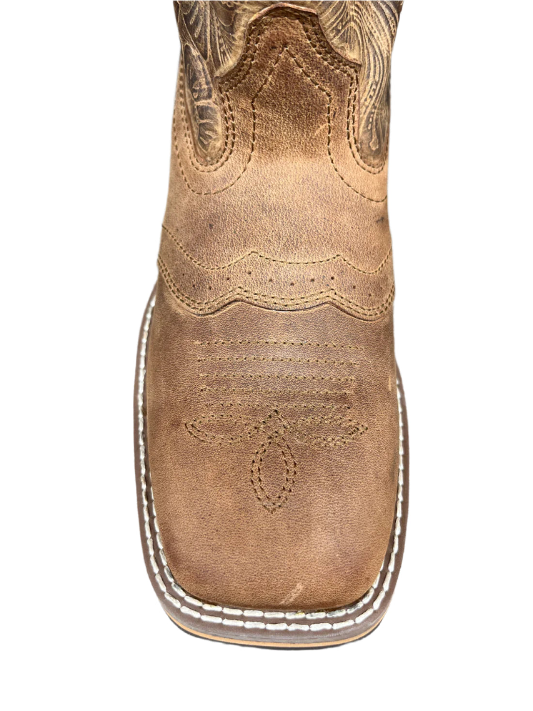 Smoky Mountain Women's Brandy Square Toe Tooled Shaft Boots