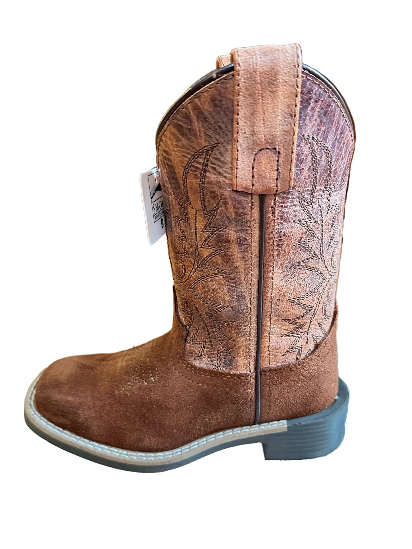 Smoky Mountain Boots Children's and Youth Brown with Burnt Orange Boots