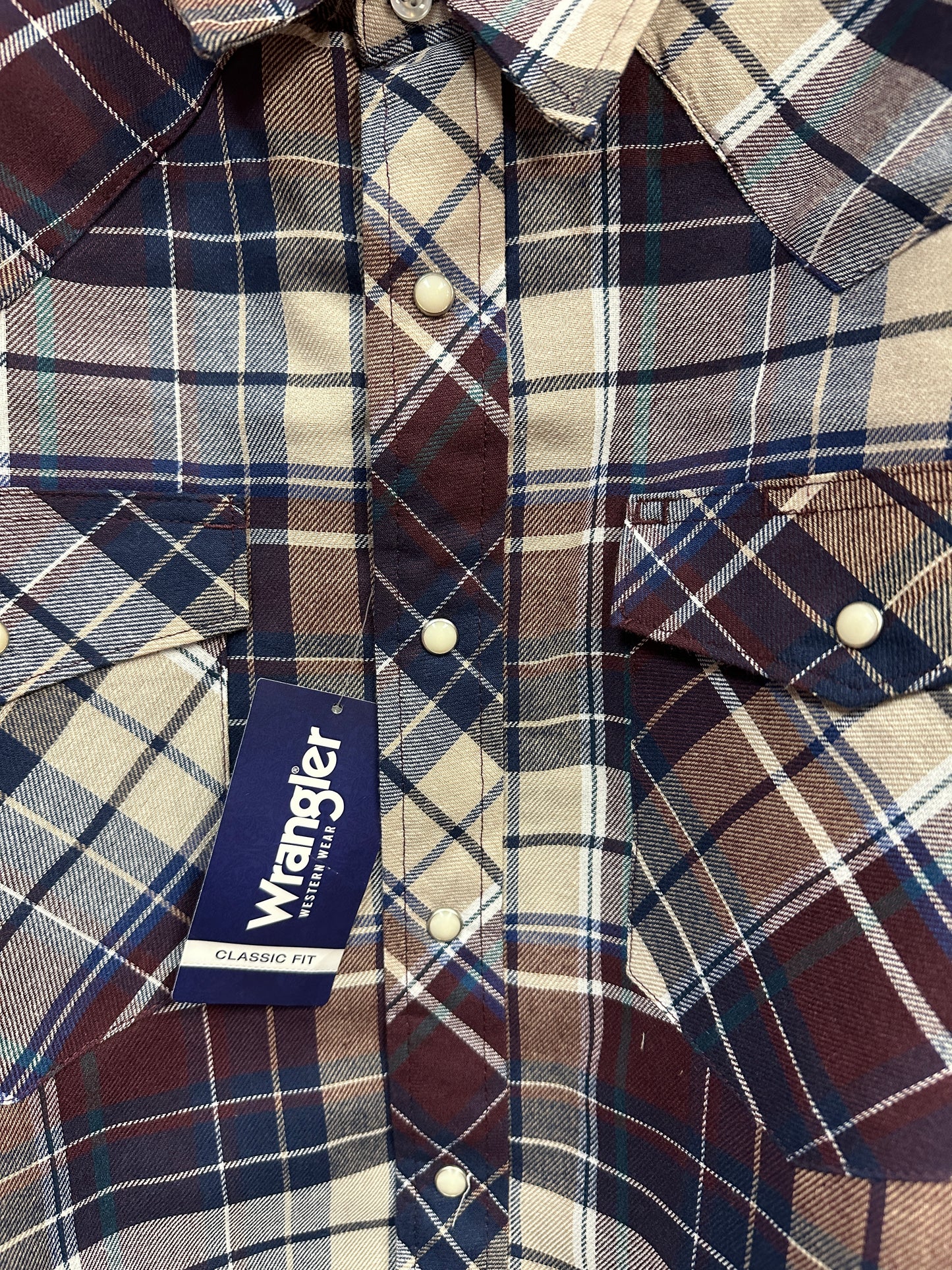 Wrangler Men's Long Sleeve Lined Flannel Shirt