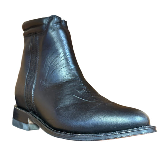 Rancho Semental Men's Boots - Black Ankle Boot with Zipper