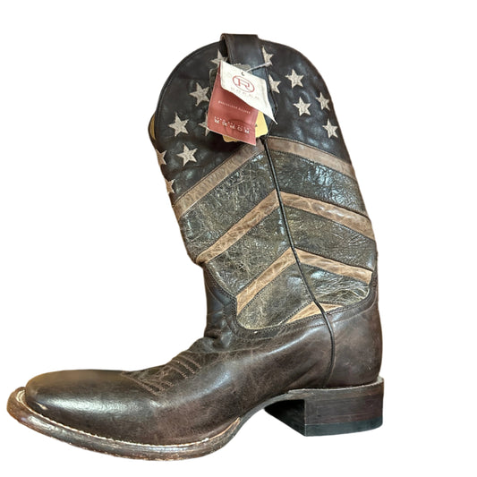 Roper Men's Boots - Vintage American Flag Shank with Square Toe
