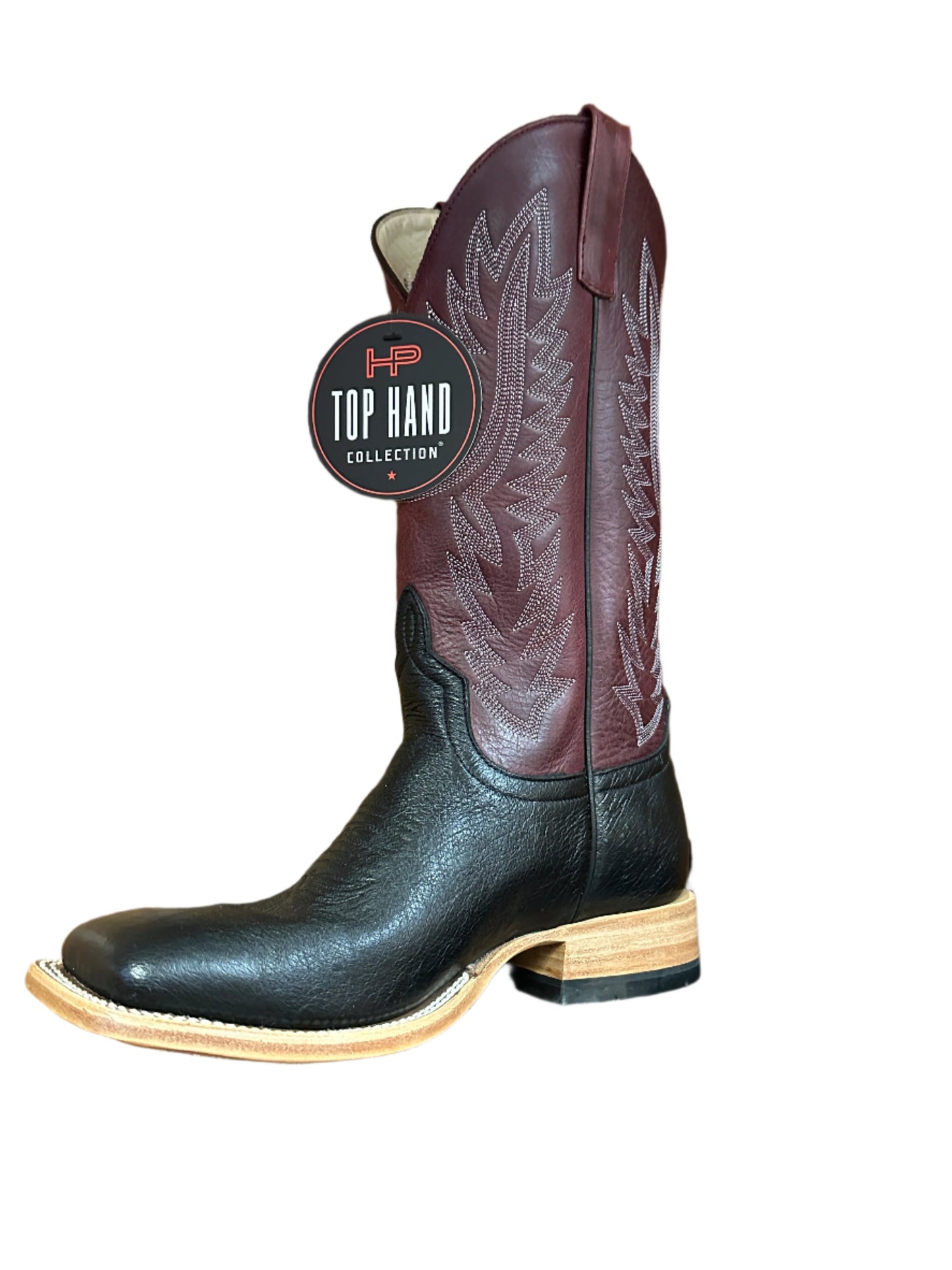 Horse Power Men's Boots - Black Smooth Quill Ostrich Top Hand Collection