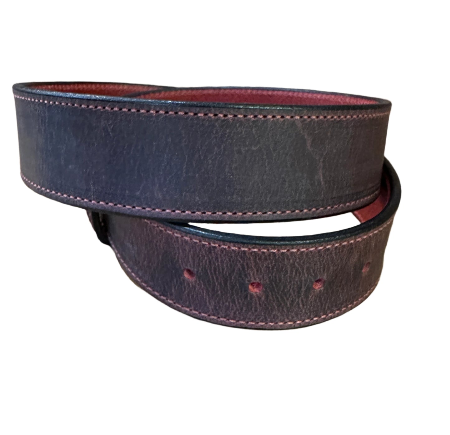 Visalia Distressed Ox Blood Plain Belt - 1 1/2"