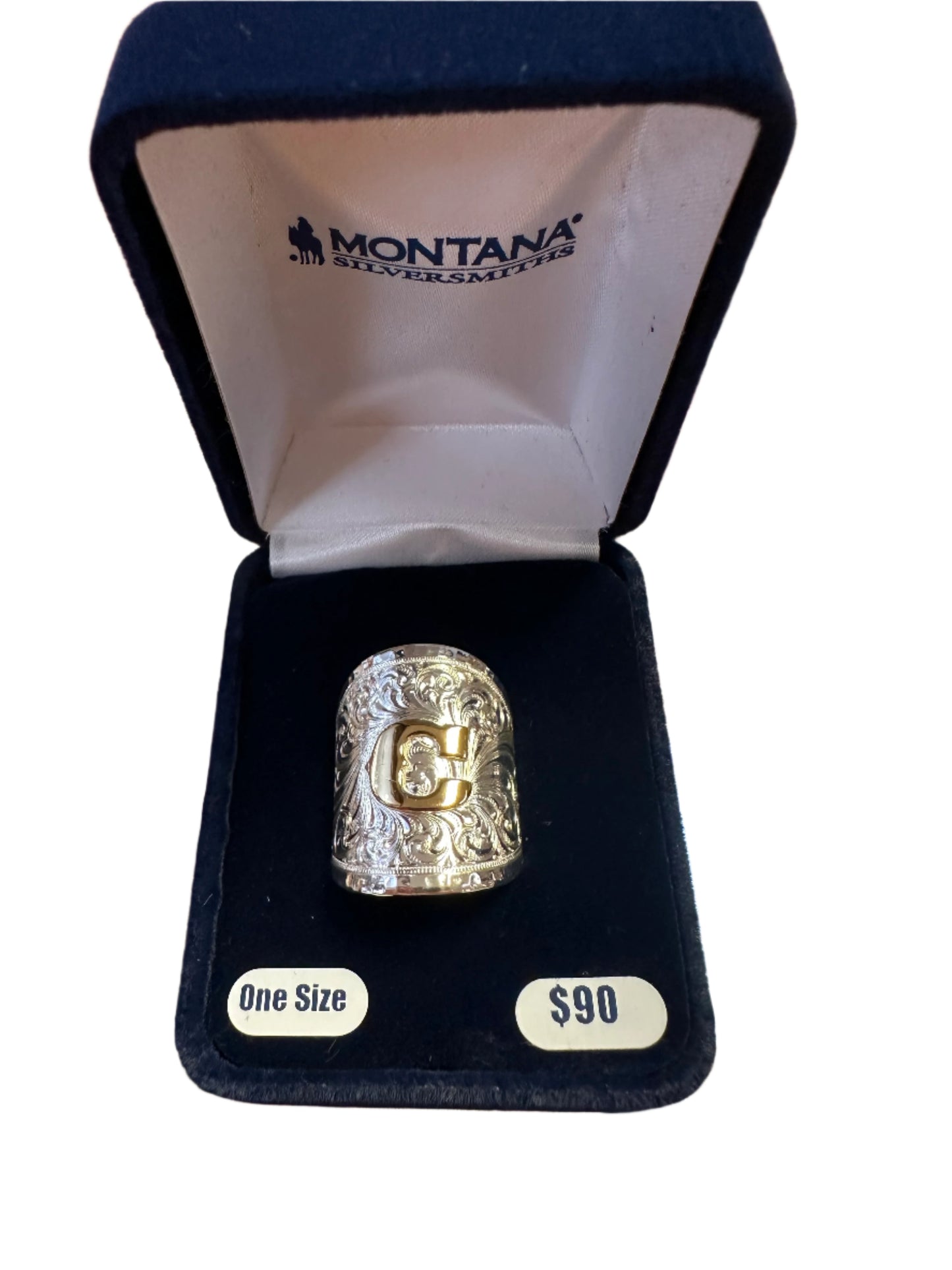 Montana Silversmith Out West Initial Ring